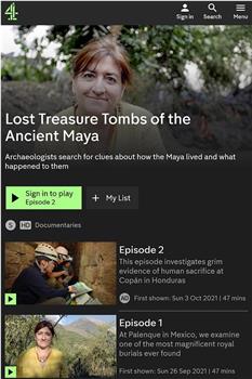 古代玛雅的失落墓葬 第一季在线观看和下载